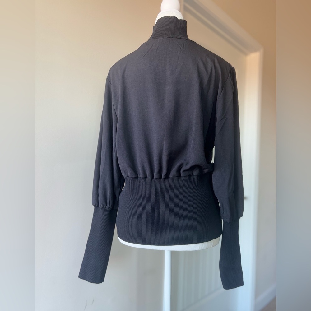 French Connection Black High Neck Blouse - Picture 5 of 10